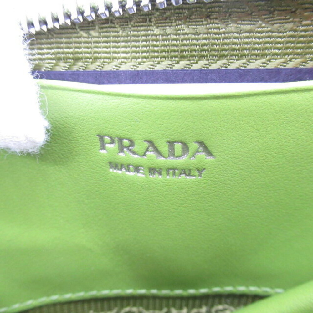 PRADA Shoulder Bag Accessory Handle Brushed Leather Green Bag - Picture 8 of 9